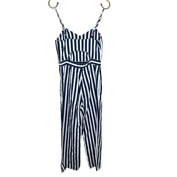 MOTHER The Cut It Out Jumpsuit Cotton Linen Blend in Sea Daze Size XS - Picture 7 of 13